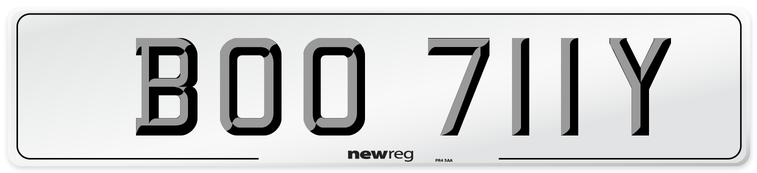BOO 711Y Number Plate from New Reg